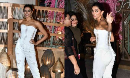 Deepika Padukone choose all white outfit for GEHRAYIAN’s success bash. Ananya Pandey , Siddhanth Chaturvedi and others  joined the celebration as well