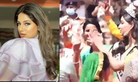 Miss Universe Harnaaz Kaur Sandhu dance on punjabi folk songs with families and children of ITBP forces in Greater Noida