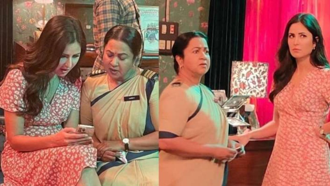 Katrina Kaif’s photos with Radikaa Sarathkumar leaked from sets of ‘Merry Christmas’ featuring Vijay Sethupathi.